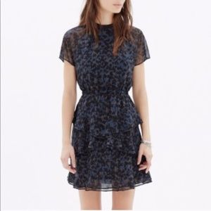 Madewell Radiant Dress in Inkspot Leopard